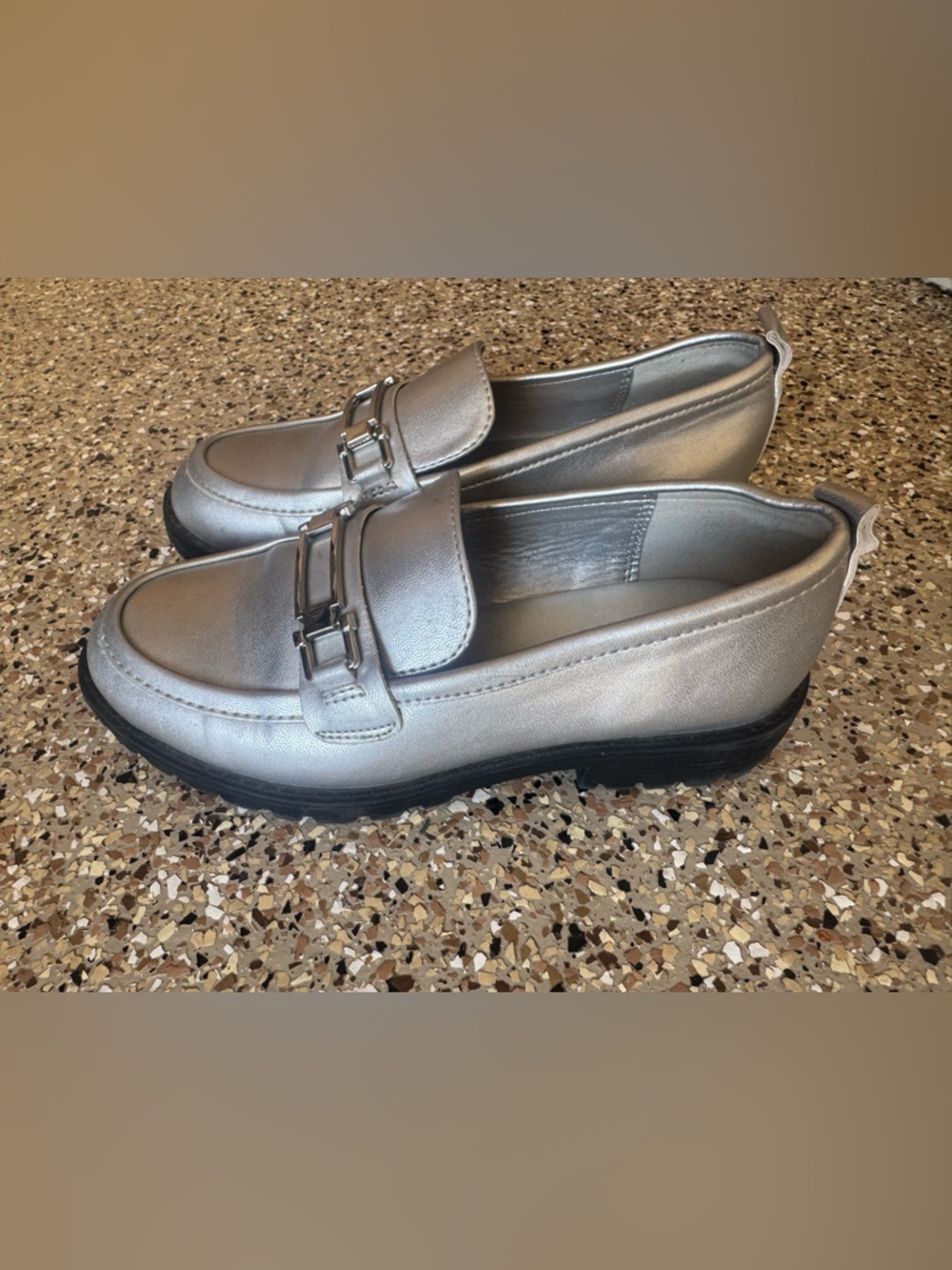 GAP Silver Kids Metallic Loafers
